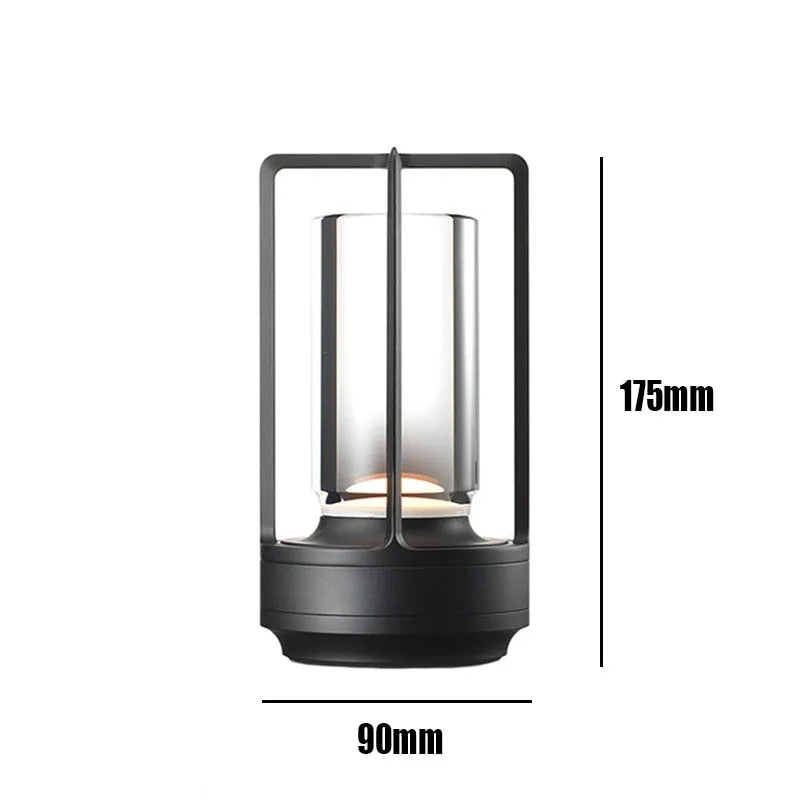 LED crystal table lamp Rechargeable touch night lamp