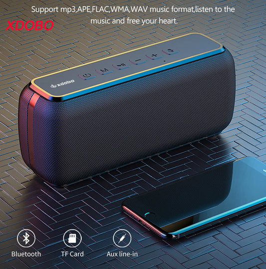 XDOBO X8 60W Portable Speakers Wireless Bluetooth Bass Subwoofer  Waterproof 6600mAh TWS Function Support TF/AUX