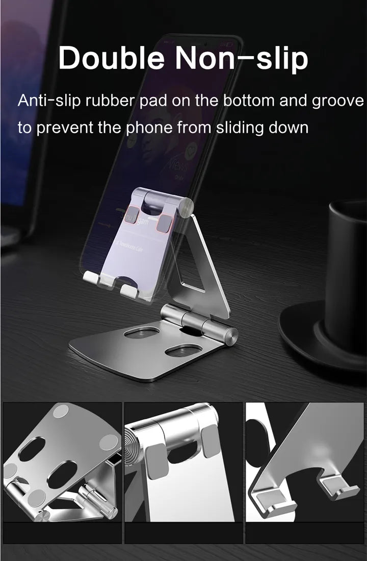 Phone Holder Stand for iPhone 12 11 Pro Max Xiaomi mi 10 Metal Phone Holder Foldable Mobile Phone Stand Desk For iPhone 7 8 X XS