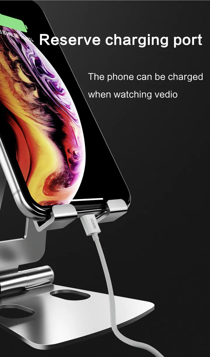 Phone Holder Stand for iPhone 12 11 Pro Max Xiaomi mi 10 Metal Phone Holder Foldable Mobile Phone Stand Desk For iPhone 7 8 X XS