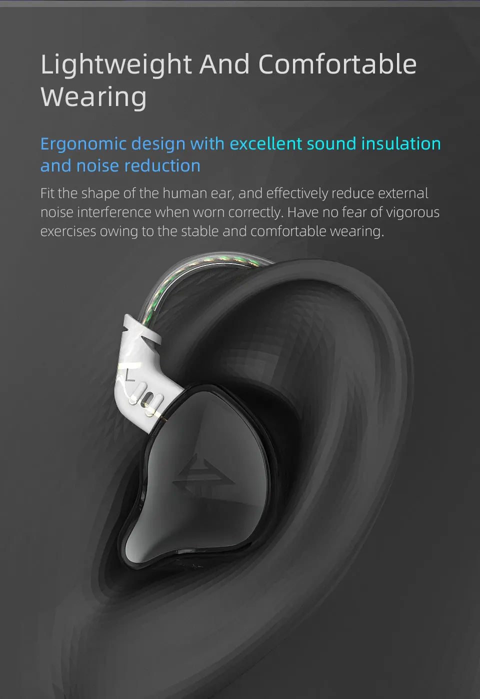 KZ EDC In Ear Earphones HIFI Bass Earbuds Headphones With Microphone