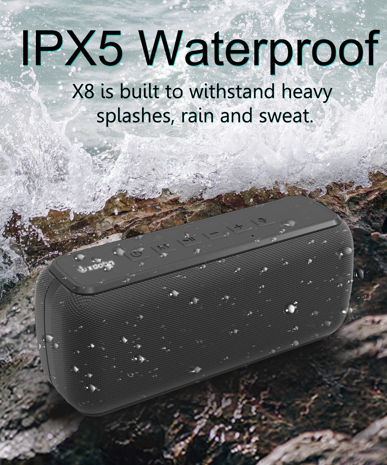 XDOBO X8 60W Portable Speakers Wireless Bluetooth Bass Subwoofer  Waterproof 6600mAh TWS Function Support TF/AUX