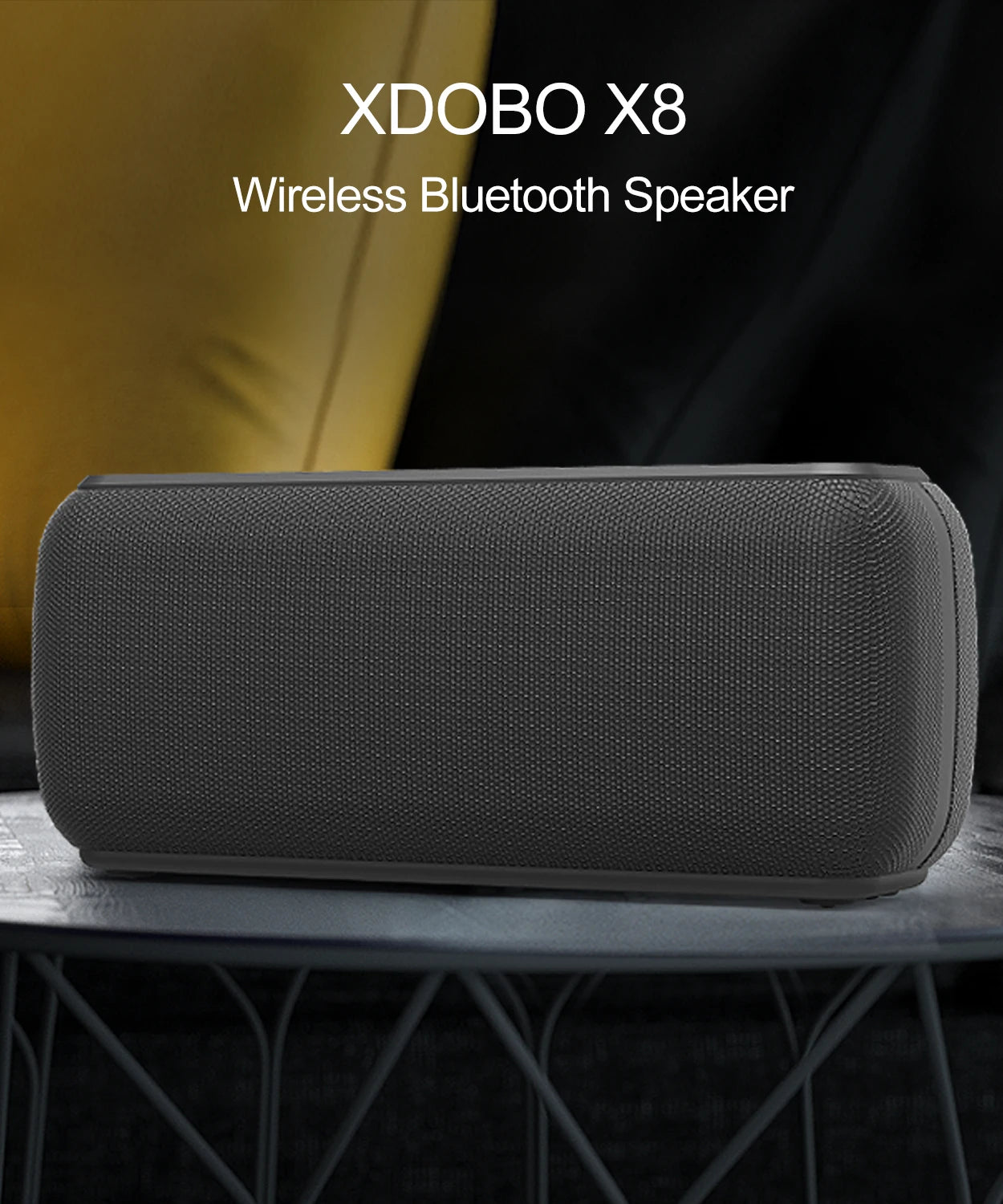 XDOBO X8 60W Portable Speakers Wireless Bluetooth Bass Subwoofer  Waterproof 6600mAh TWS Function Support TF/AUX