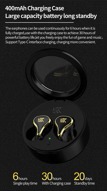 KZ SK10 Pro TWS Earphones Bluetooth 5.2 Wireless Hybrid HiFi Game Earbuds Noise Cancelling