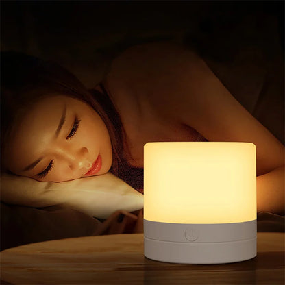 Table Lamp, Touch Dimmable Night Light, Portable USB Rechargeable Color Changing