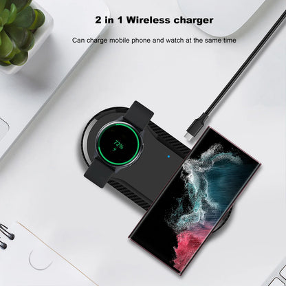 25W  Wireless Charger Pad For Samsung S23 S22 Ultra Galaxy Watch 6 5 Pro 4 3