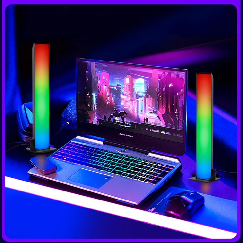 Smart RGB Led Light Bars Tuya Wifi Music Sync Led TV Backlights for Gaming, PC, Room Decoration, Work with Alexa and Google Home