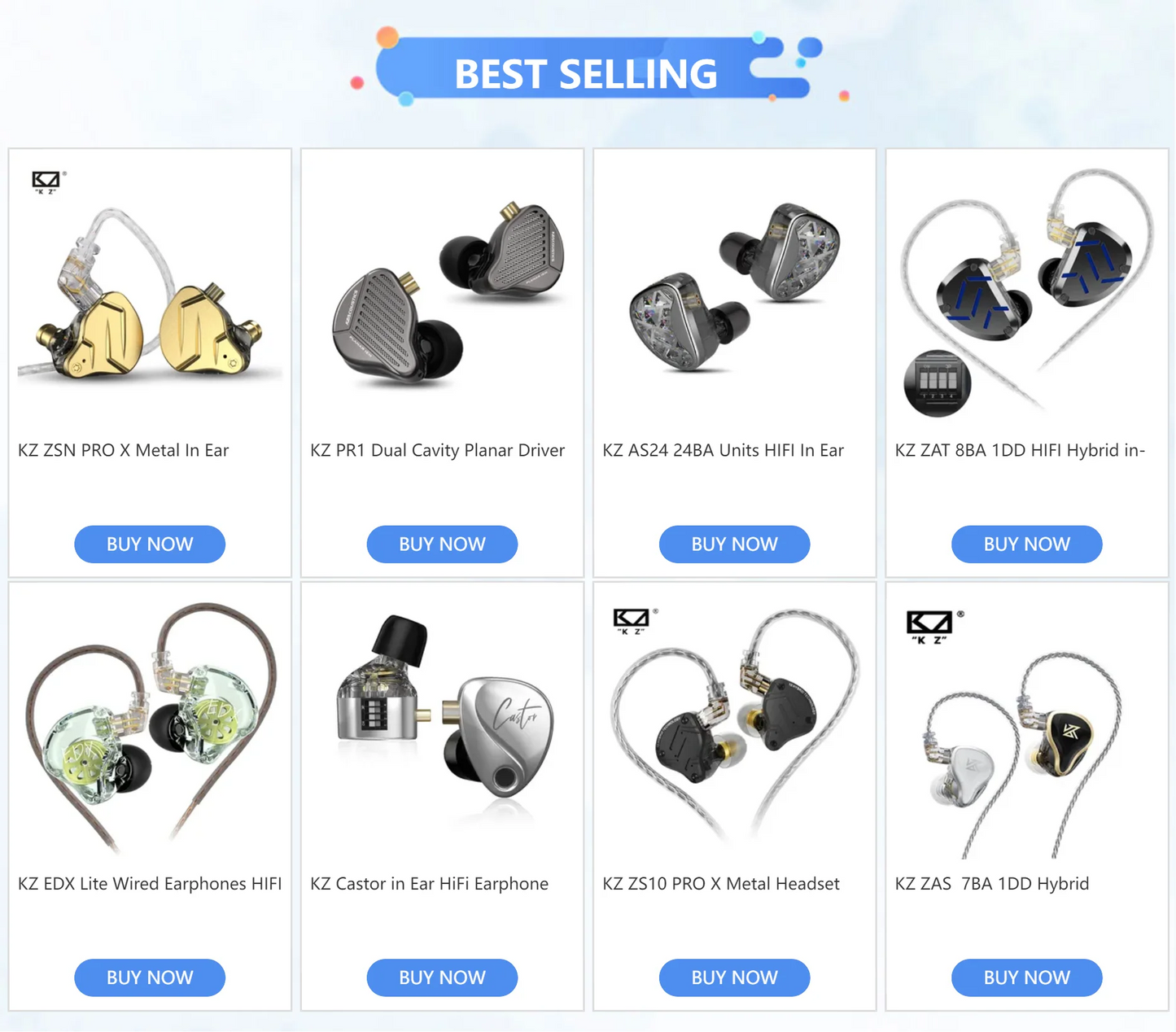 KZ EDX 1DD In Ear Earphones HIFI Bass Earbuds Monitor Earphones Sport Noise Cancelling