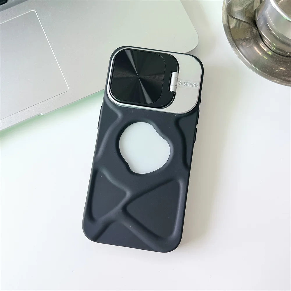 Fashion Logo Hole Magnetic Case for iPhone 11, 12, 13, 14, and 15 Pro Max Plus