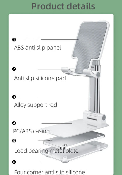 Mobile Phone Stand Desktop Lazy Bedside Universal Support Stand for Phone Ipad Foldable and Hoisting Multi-Function Telescopic