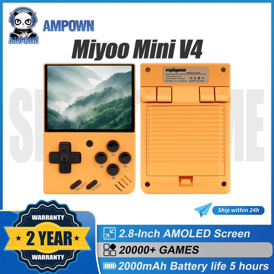 Miyoo Mini V4 Portable Retro Game Console 2.8'' IPS Screen, 2000mAh, Linux System