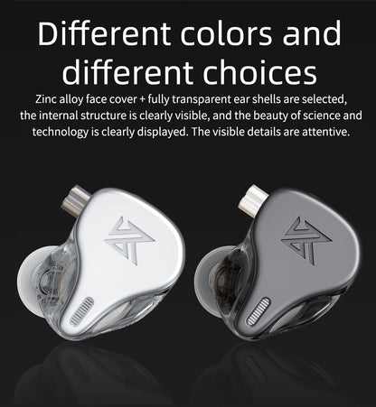 KZ DQ6 3DD Dynamic Driver HIFI In Ear Earphone High Resolution Headphone Noise Cancelling Headset