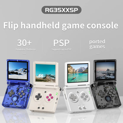 RG35XXSP Flip Portable Retro Handheld Game Console - 3.5" IPS Screen, 64-Bit Linux, HDMI, 64GB, 5000+ Games