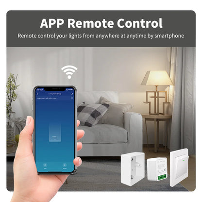 Tuya Mini Wifi Smart Switch Module Support 2 Way Control Smart Home DIY Switches Smart Life