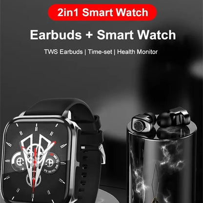 T22 Smartwatch with 1.83-inch HD Display & TWS Wireless Earbuds – Health Monitoring, Heart Rate, Blood Pressure Tracker for Men & Women