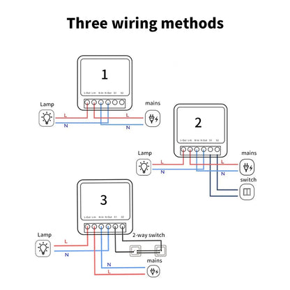 Tuya Mini Wifi Smart Switch Module Support 2 Way Control Smart Home DIY Switches Smart Life