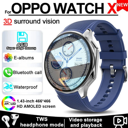 OPPO X Smart Watch with 4G, Music & Video Playback, Bluetooth Calling, IP68 Waterproof, AMOLED Display