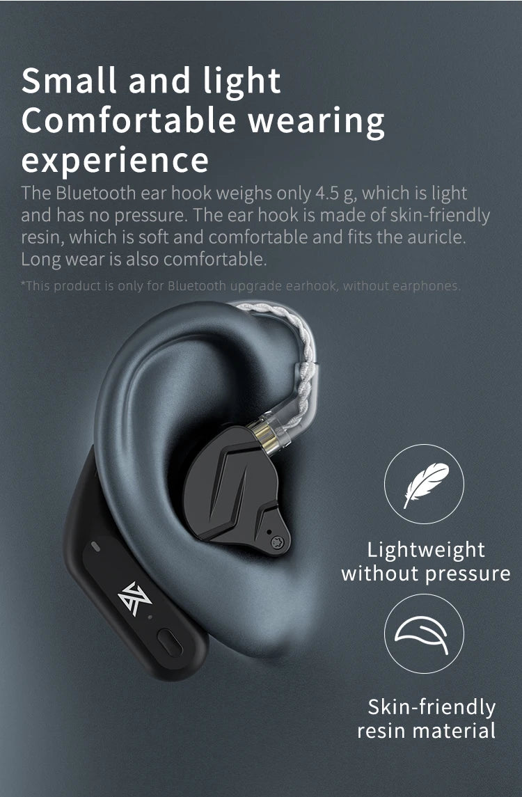 KZ AZ09 HD Bluetooth 5.2 Wireless Upgrade Cable Earphones Headset Ear Hook With Charging Case