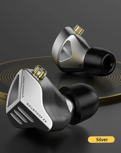 KZ Earphones ZVX Dynamic HIFI Bass Earbuds Wired Earphones Single Dynamic In Ear Metal Headphones