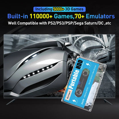 Super Console 500G Gaming HDD 100000 Video Games 70 Emulators For DC/MAME/SS/NAOMI/PS2/PS1 Plug and Play Batocera OS