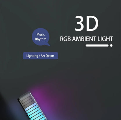 Smart RGB Pickup Lights LED 3D Double Sided Ambient Lamp APP Control Sound Control Music Rhythm Lights for Car Gaming TV Decora