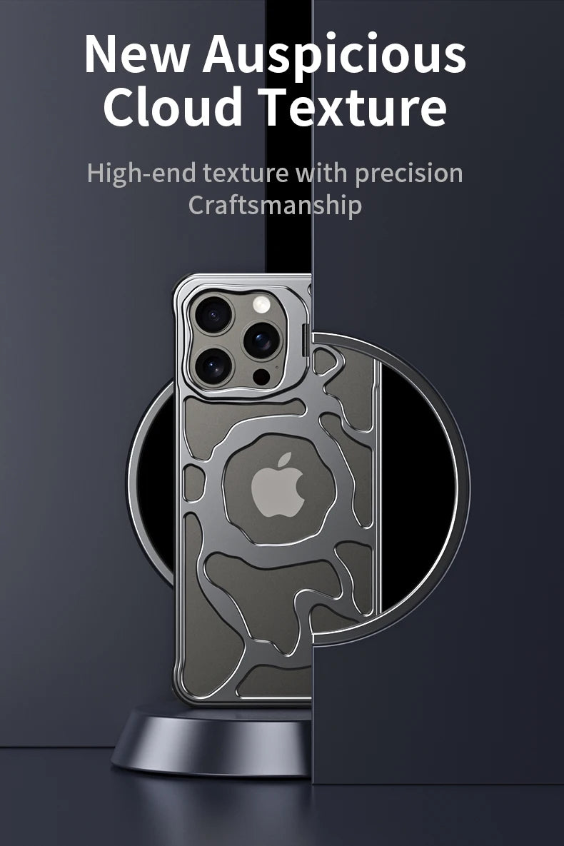 Luxury Magnetic   Phone Case For iPhone 14 13 15 Pro Max Shockproof Metal Cover