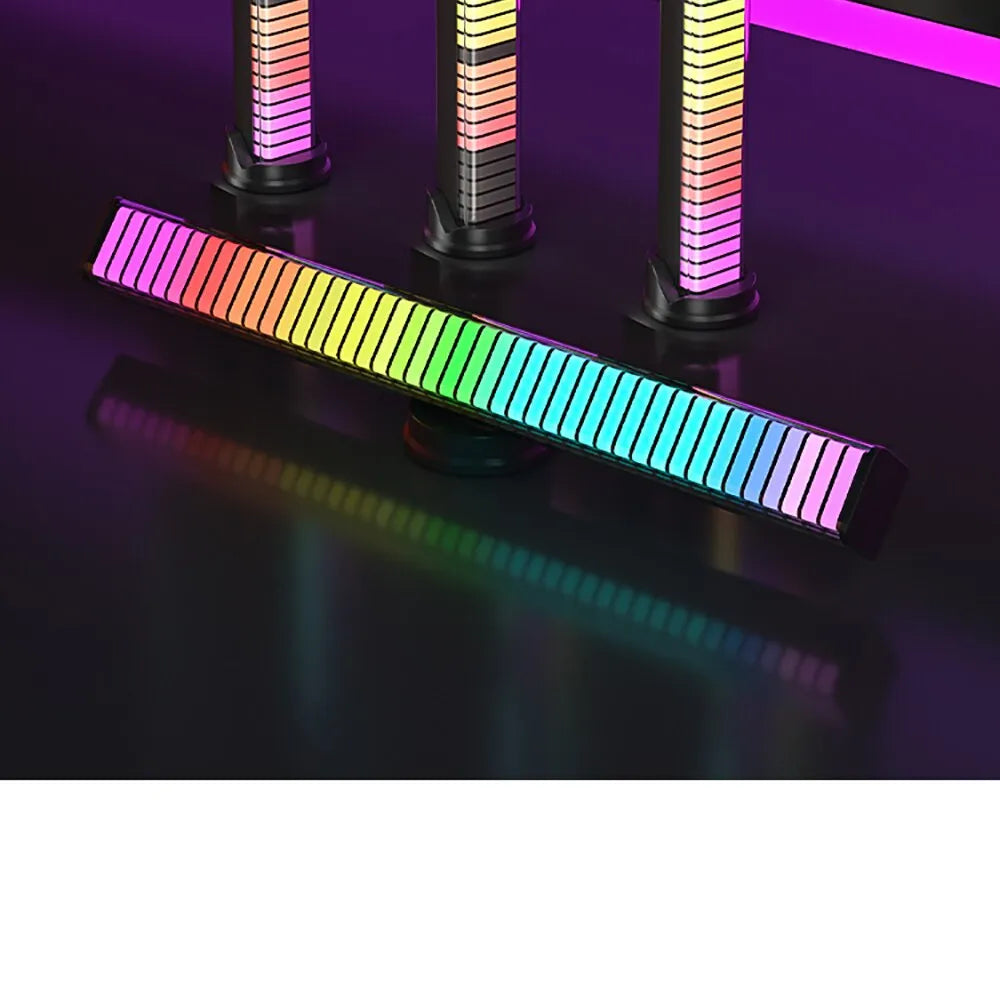 Smart RGB Pickup Lights LED 3D Double Sided Ambient Lamp APP Control Sound Control Music Rhythm Lights for Car Gaming TV Decora