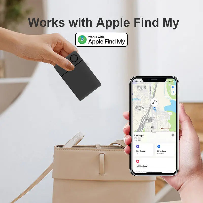 Smart Magnet Card Tracker Work with Apple Find My APP Cell Phone Back Cover