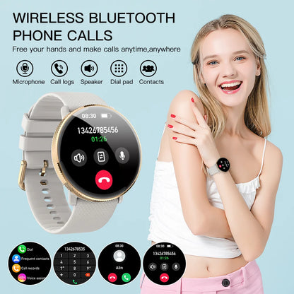 IUTECH S61 Smart Watch Women Men 1.43 Inch Round Electronic Waterproof Watches Bluetooth Calling