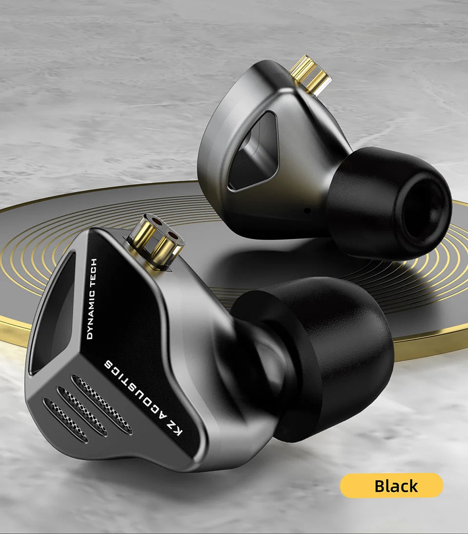 KZ Earphones ZVX Dynamic HIFI Bass Earbuds Wired Earphones Single Dynamic In Ear Metal Headphones