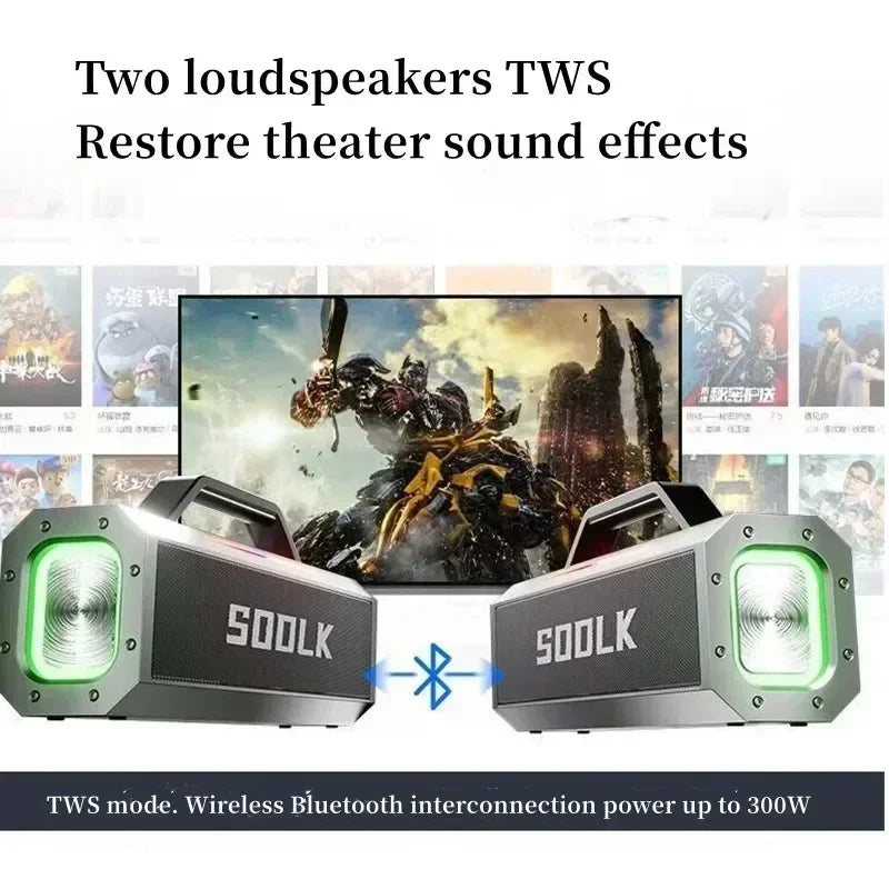 SODLK S520 150W High Power Wireless Bluetooth Speaker with 6.5MM Audio Interface Is Used for Devices Such as Guitar Blowpipes