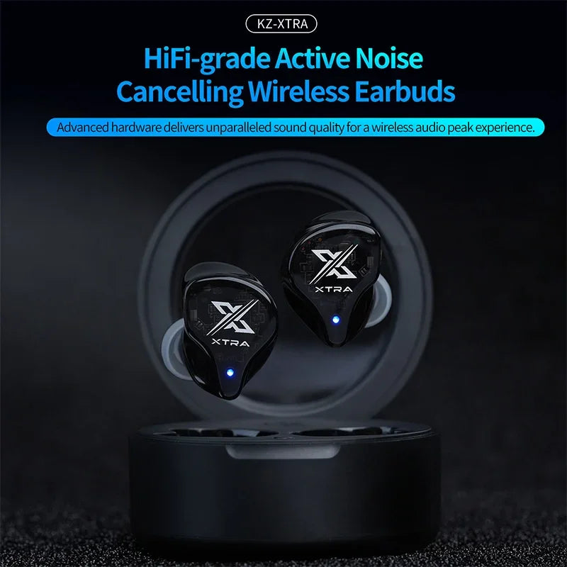 KZ Xtra Bluetooth 5.4 TWS Noise Cancelling Earbuds with Multi-Mode ANC - True Wireless Earphones (QCC3091 Chip)