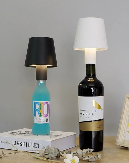 Wine Bottle Lamp Head Table Lamp Removable and Removable Portable Charging  Night Light