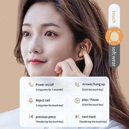 New TWS Earbuds Bluetooth 5.2 Luxury Earphone Smart Digital Touch Wireless Headphones With Mic Waterproof Sports Game Headset