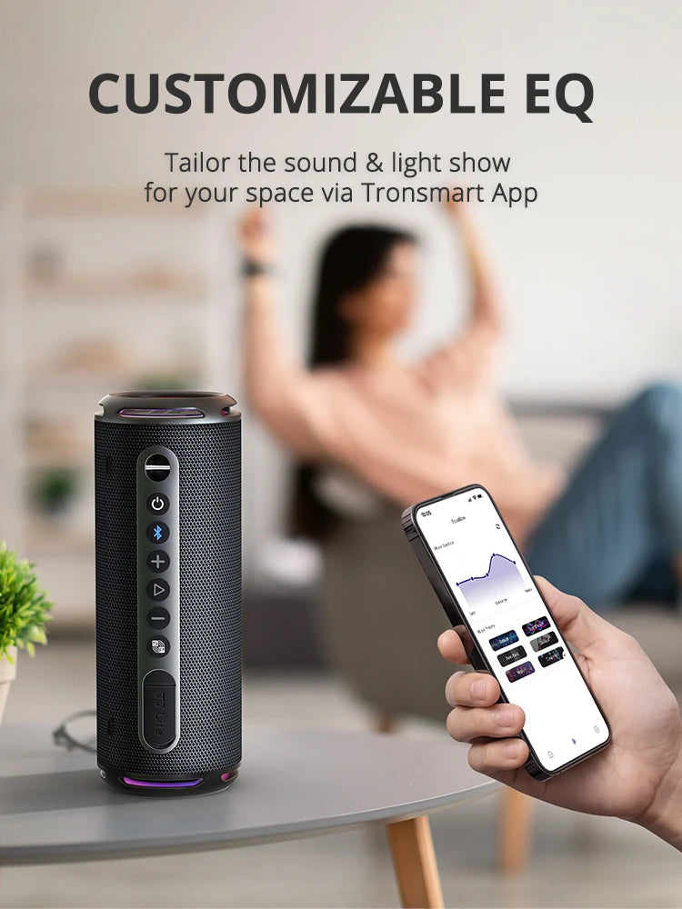 Tronsmart T7 Lite Bluetooth Speaker Enhanced Bass Portable Speaker with 24H Playtime, APP Control, IPX7 Waterproof