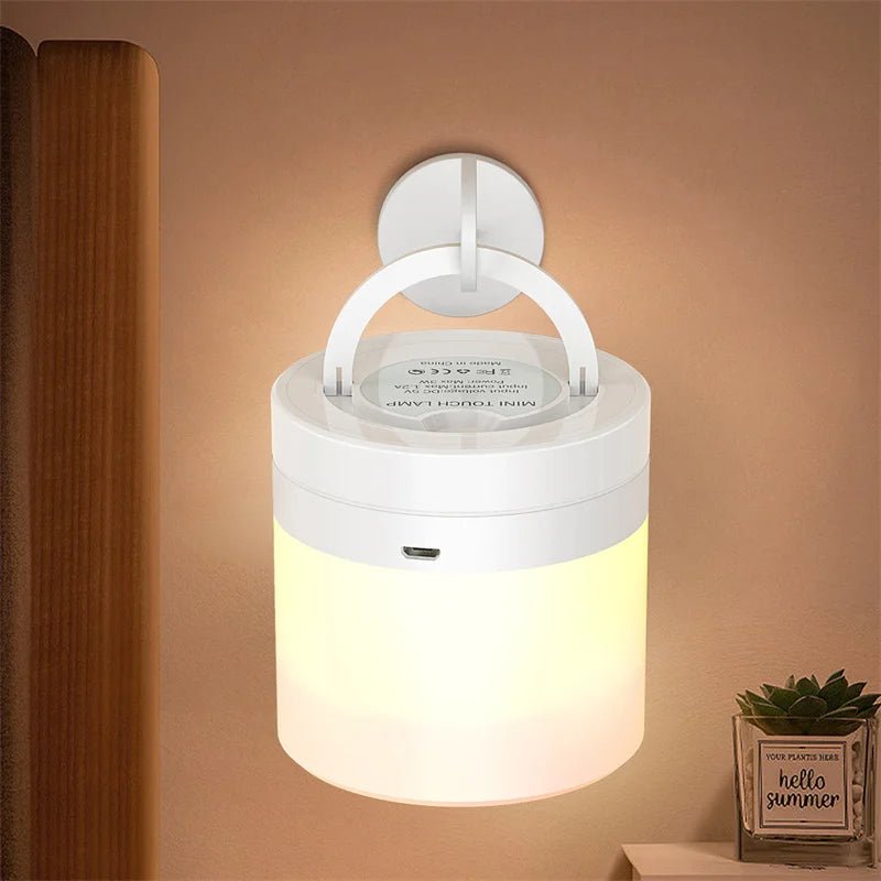 Table Lamp, Touch Dimmable Night Light, Portable USB Rechargeable Color Changing