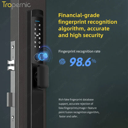 Waterproof Tuya zigbee Biometric Fingerprint Door Locks Electronic Smart door lock