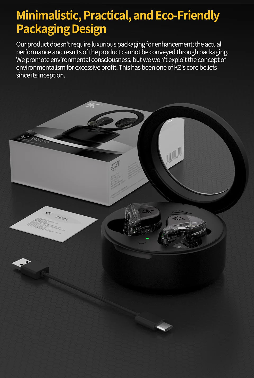 KZ VXS Pro TWS Earphones 5.3 Bluetooth-compatible Hybrid HiFi Wireless