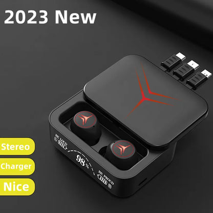 New TWS Wireless Headphones Stereo Bluetooth Earphone Waterproof Sports Noise Cancelling Headset With Mic 3500mAh Charging box