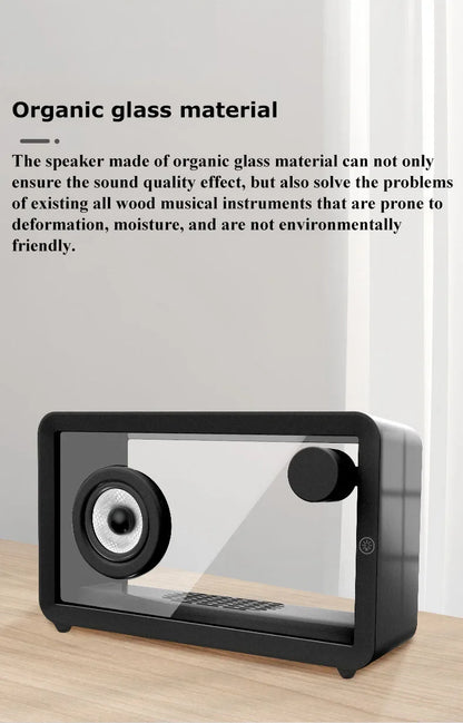 Portable Wireless Bluetooth Speakers Transparent Organic Glass Hi-fi Sound