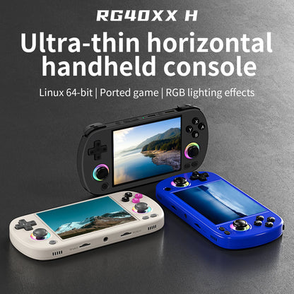 RG40XX H Handheld Game Console - 4.0-inch 640x480 IPS Screen, 3200mAh Battery, 64-Bit System, Preloaded with 5000+ Games