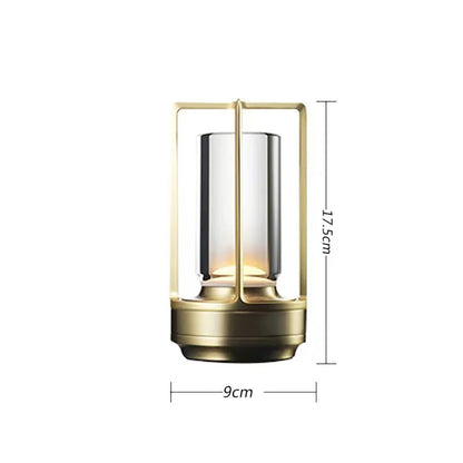 LED crystal table lamp Rechargeable touch night lamp