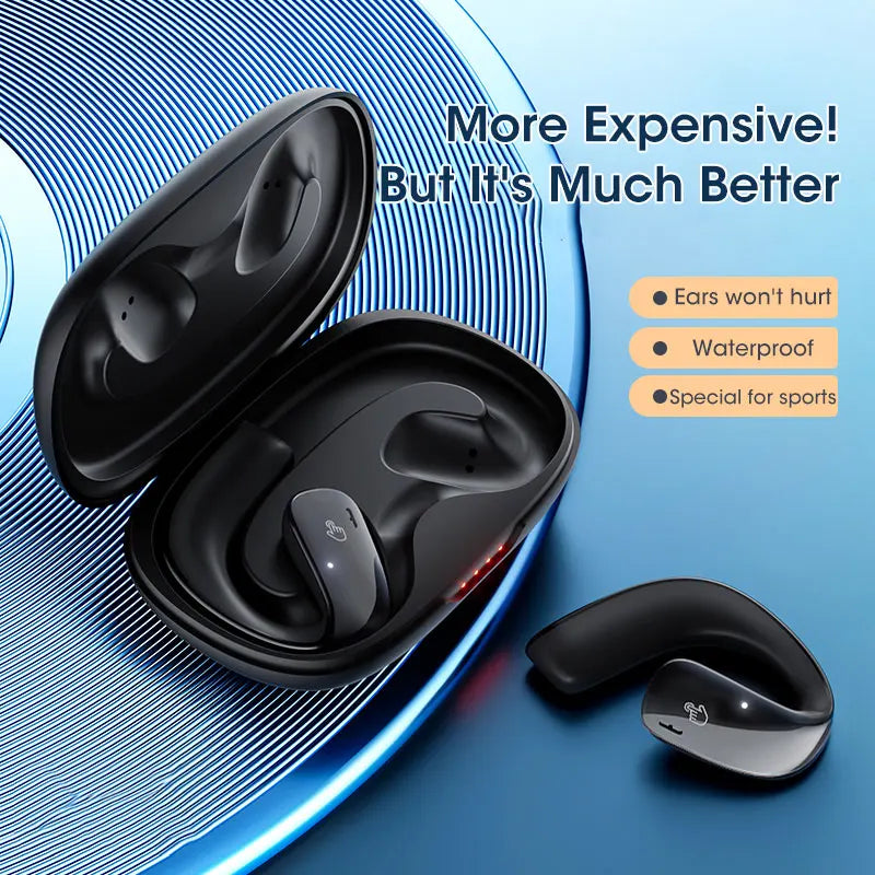 Niye T22 Full Open Air Conduction True Wireless Bluetooth 5.0 Earphone HiFi Stereo Touch Control Earbuds 14mm Speaker Ear Clips