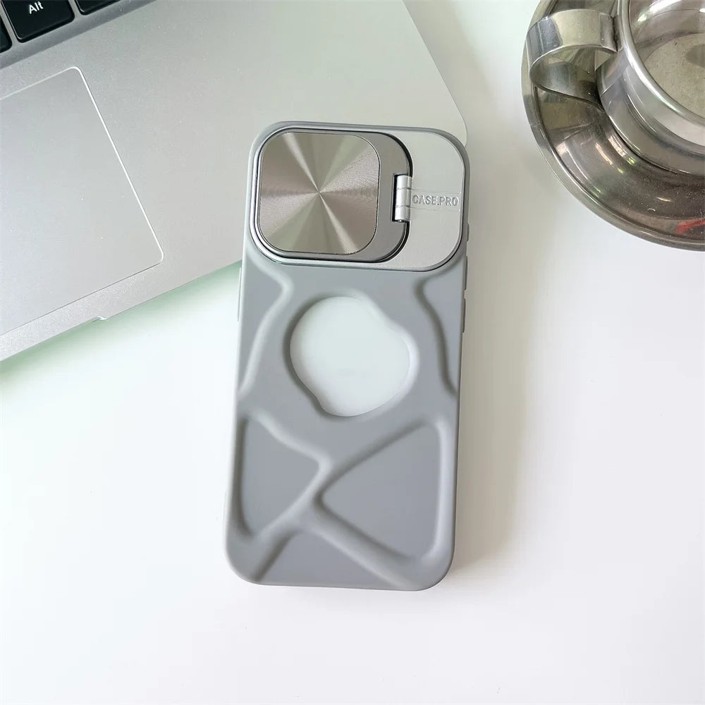 Fashion Logo Hole Magnetic Case for iPhone 11, 12, 13, 14, and 15 Pro Max Plus