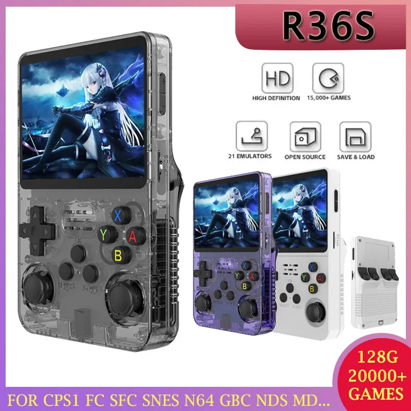 R36S Handheld Game Console with 3.5" IPS Display | Portable Linux-Based Gaming Device