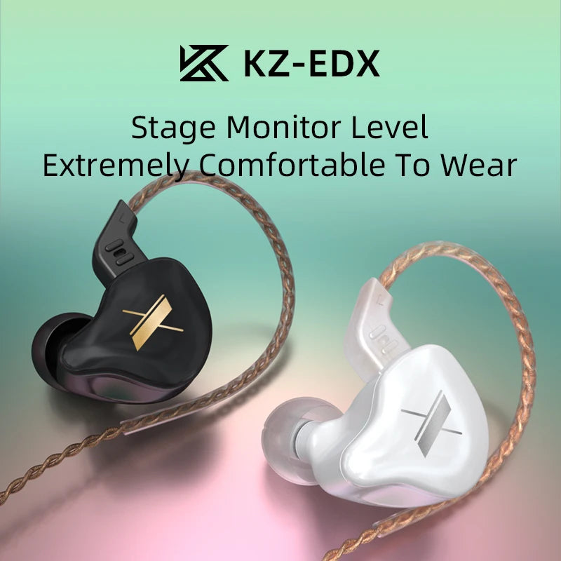 KZ EDX 1DD In Ear Earphones HIFI Bass Earbuds Monitor Earphones Sport Noise Cancelling