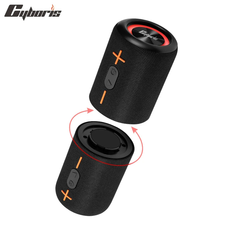 Bluetooth Speaker S10 - 3D Stereo Bass, Portable, Waterproof IPX6, TWS Compatible, Colorful Lights