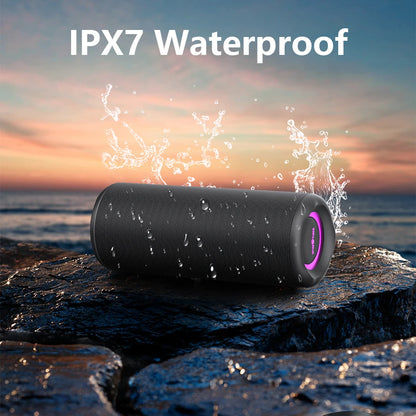 WISETIGER P3 Portable Bluetooth Speaker 30W Outdoor IPX7 Waterproof Wireless  BT5.3 RGB Light TWS Connection