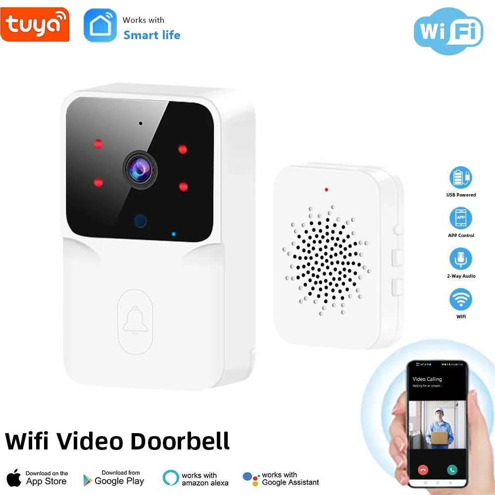 ONENUO WiFi Doorbell Home Tuya WiFi Wireless Doorbell DC AC Battery Powered