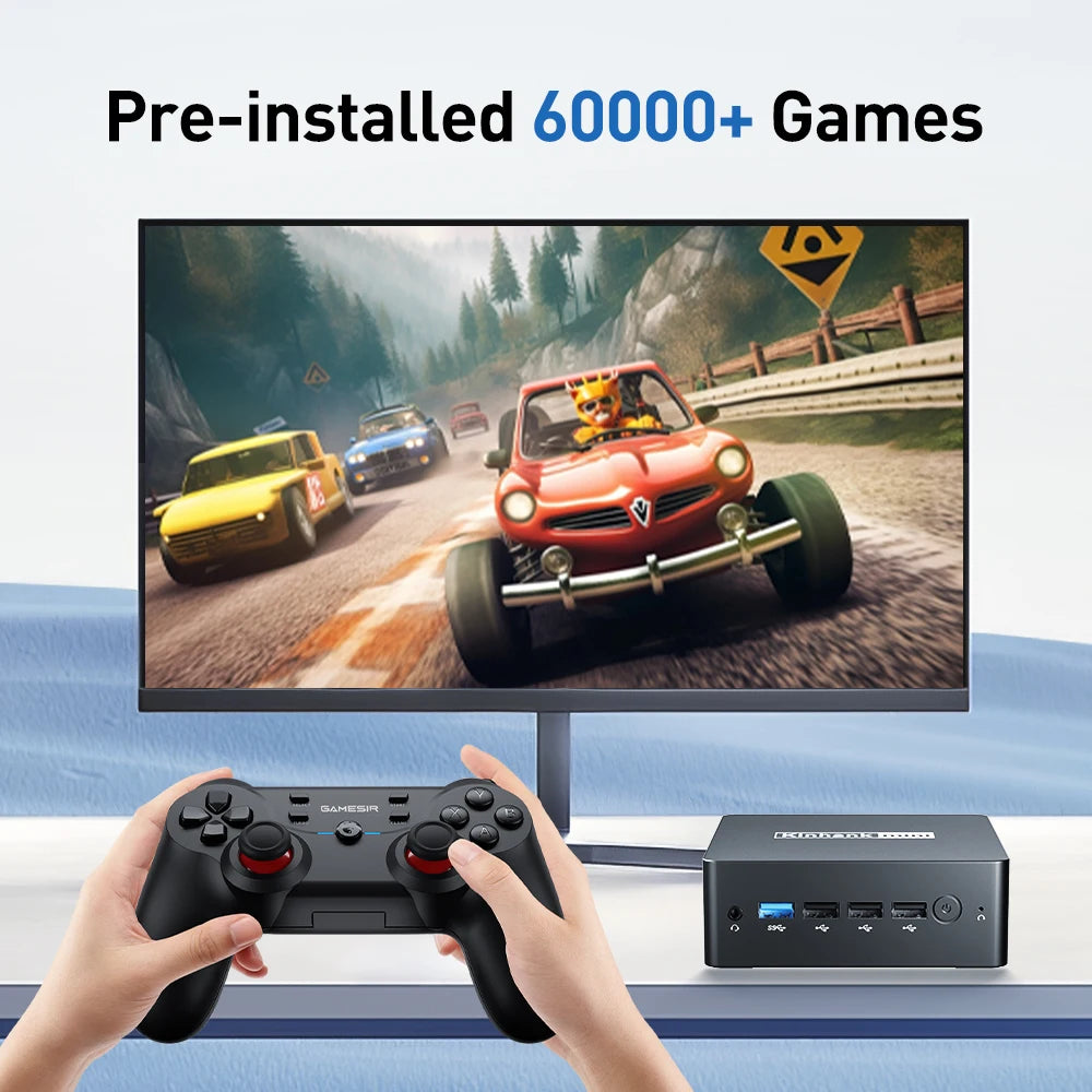 Super Console MP100 - 8GB DDR5, Windows 11 Gaming Console with 60,000+ Games and 70+ Emulators for SS, Wii, GC, MAME, PS3, PS2, and Arcade